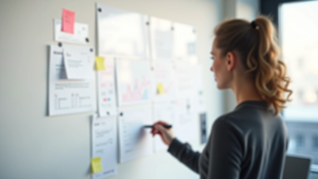 Designer sketching form layouts and interaction patterns on whiteboard with team members